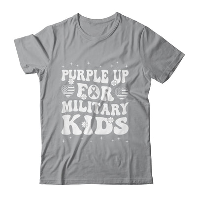 Purple Up For Military Kids Military Child Month Groovy Shirt & Hoodie | siriusteestore