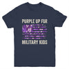 Purple Up For Military Kids Military Child Month USA Flag Youth Shirt | siriusteestore