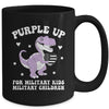 Purple Up For Military Kids Month Military Child Dinosaur Mug | siriusteestore