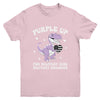 Purple Up For Military Kids Month Military Child Dinosaur Youth Shirt | siriusteestore