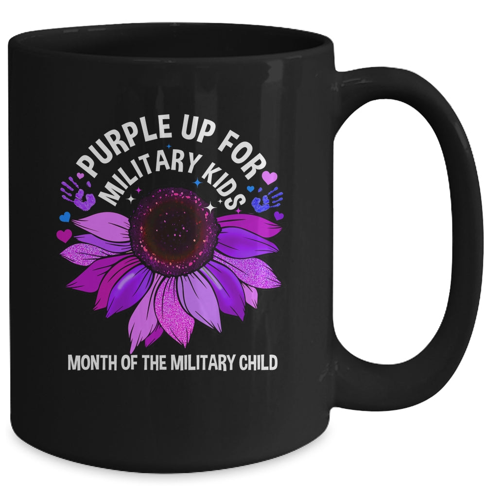 Purple Up For Military Kids Sunflower For Military Childs Mug | siriusteestore
