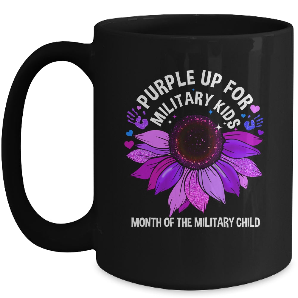 Purple Up For Military Kids Sunflower For Military Childs Mug | siriusteestore