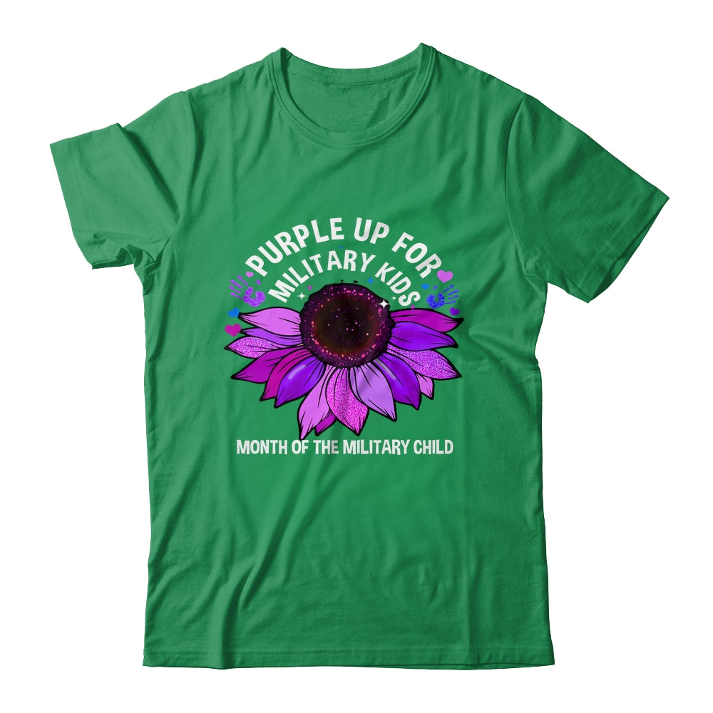 Purple Up For Military Kids Sunflower For Military Childs Shirt & Hoodie | siriusteestore