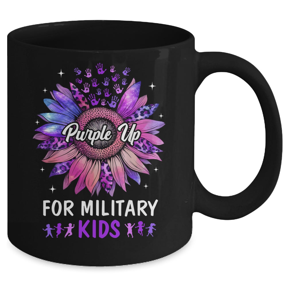 Purple Up For Military Kids Sunflower Military Child Month Mug | siriusteestore