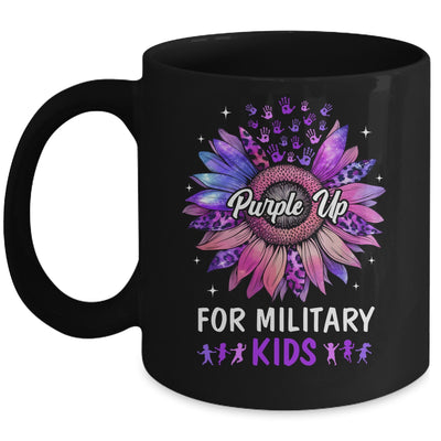 Purple Up For Military Kids Sunflower Military Child Month Mug | siriusteestore
