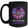 Purple Up For Military Kids Sunflower Military Child Month Mug | siriusteestore