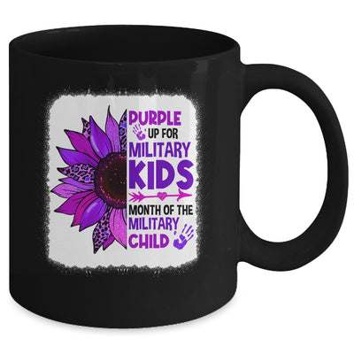 Purple Up Military Child Leopard Sunflower Bleached Mug | siriusteestore