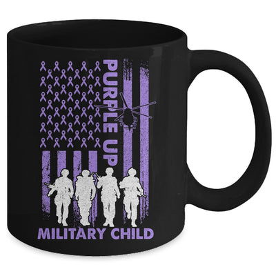 Purple Up Military Child Military Kid Strong US Flag Mug | siriusteestore