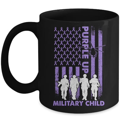 Purple Up Military Child Military Kid Strong US Flag Mug | siriusteestore