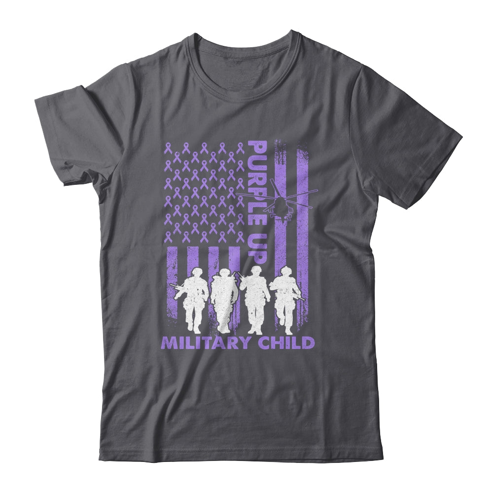 Purple Up Military Child Military Kid Strong US Flag Shirt & Hoodie | siriusteestore
