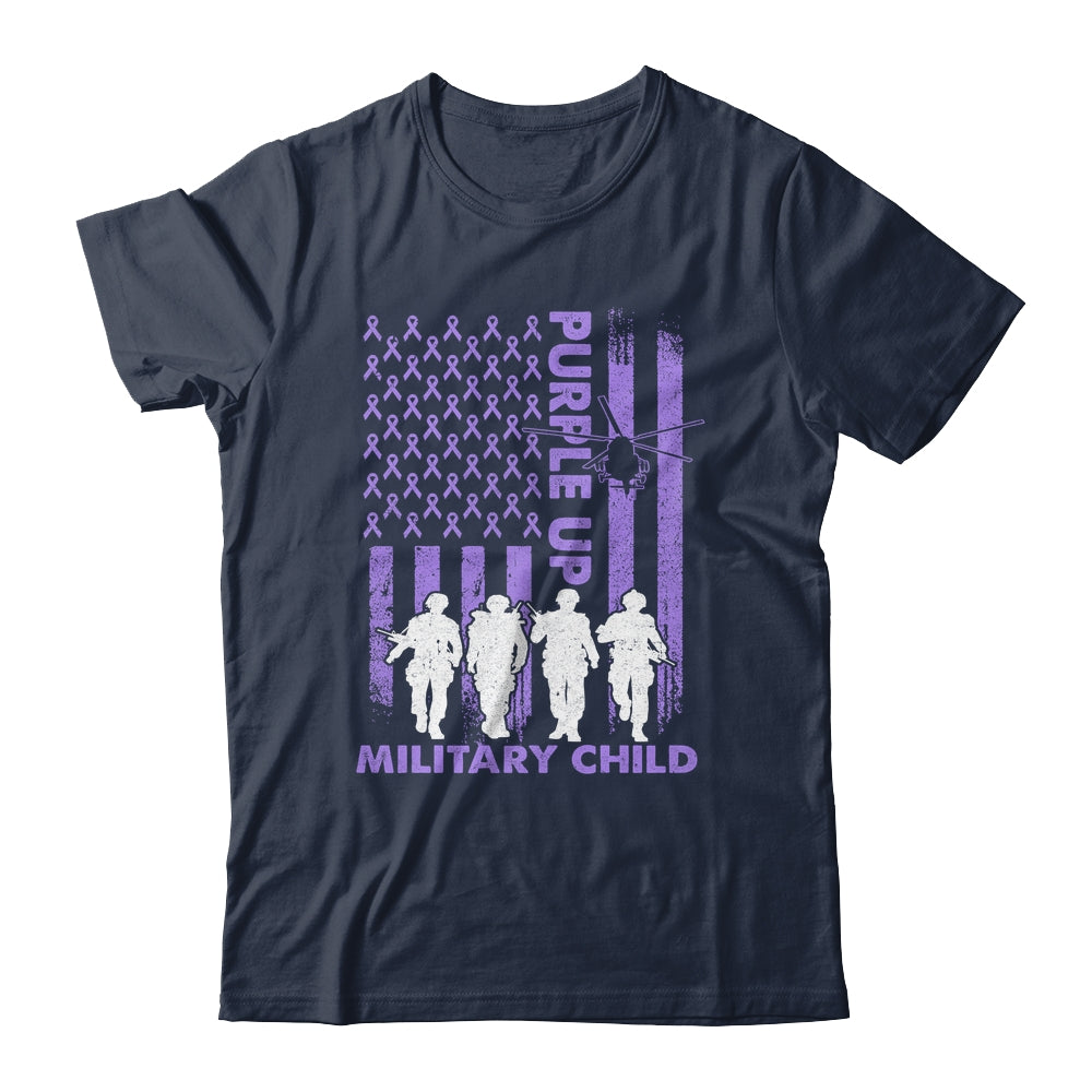 Purple Up Military Child Military Kid Strong US Flag Shirt & Hoodie | siriusteestore