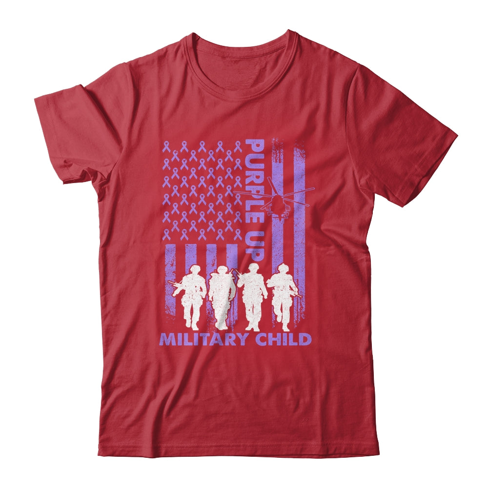 Purple Up Military Child Military Kid Strong US Flag Shirt & Hoodie | siriusteestore