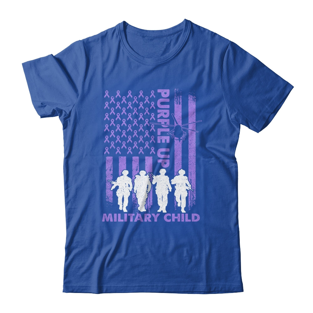 Purple Up Military Child Military Kid Strong US Flag Shirt & Hoodie | siriusteestore