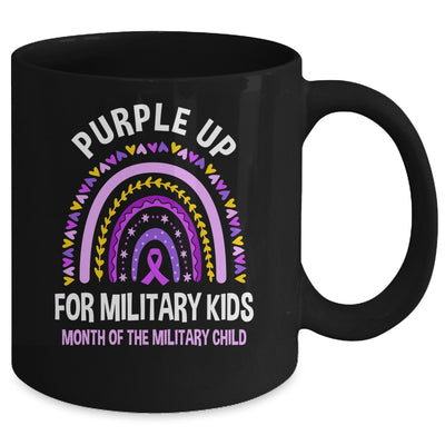 Purple Up Military Kids Month Of The Military Child Rainbow Mug | siriusteestore