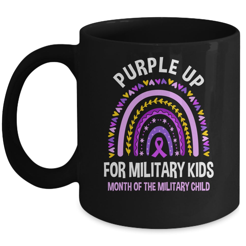Purple Up Military Kids Month Of The Military Child Rainbow Mug | siriusteestore