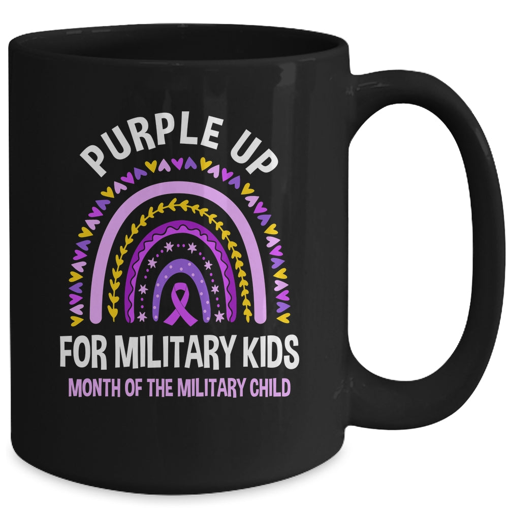 Purple Up Military Kids Month Of The Military Child Rainbow Mug | siriusteestore