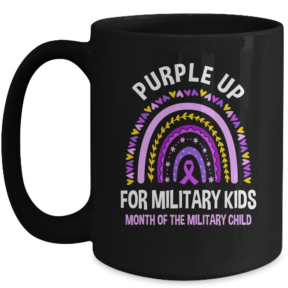 Purple Up Military Kids Month Of The Military Child Rainbow Mug | siriusteestore