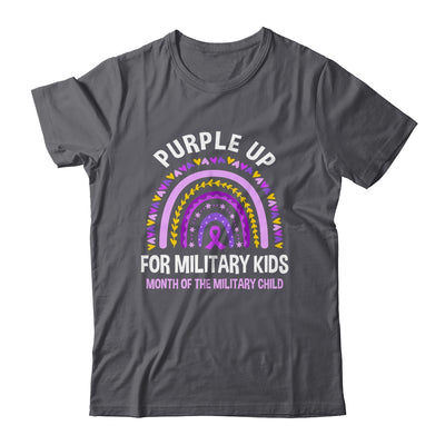 Purple Up Military Kids Month Of The Military Child Rainbow Shirt & Hoodie | siriusteestore