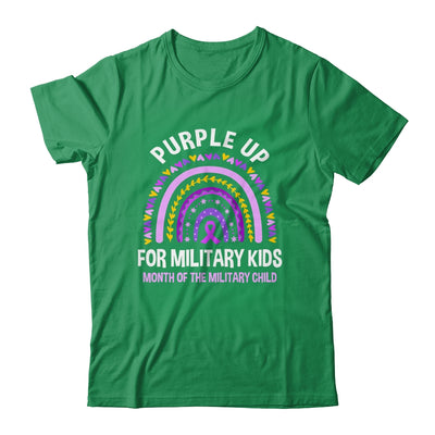 Purple Up Military Kids Month Of The Military Child Rainbow Shirt & Hoodie | siriusteestore