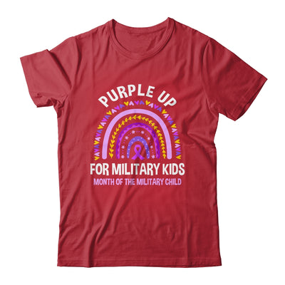 Purple Up Military Kids Month Of The Military Child Rainbow Shirt & Hoodie | siriusteestore