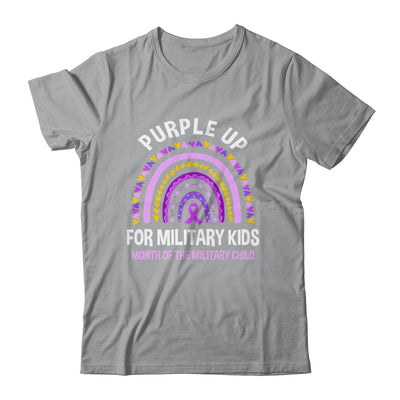 Purple Up Military Kids Month Of The Military Child Rainbow Shirt & Hoodie | siriusteestore