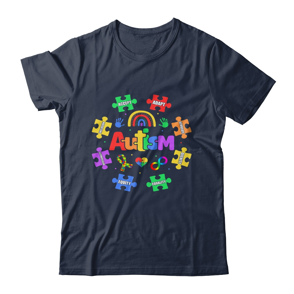 Puzzle Rainbow Autism Awareness Special Education Teacher Shirt & Hoodie | siriusteestore