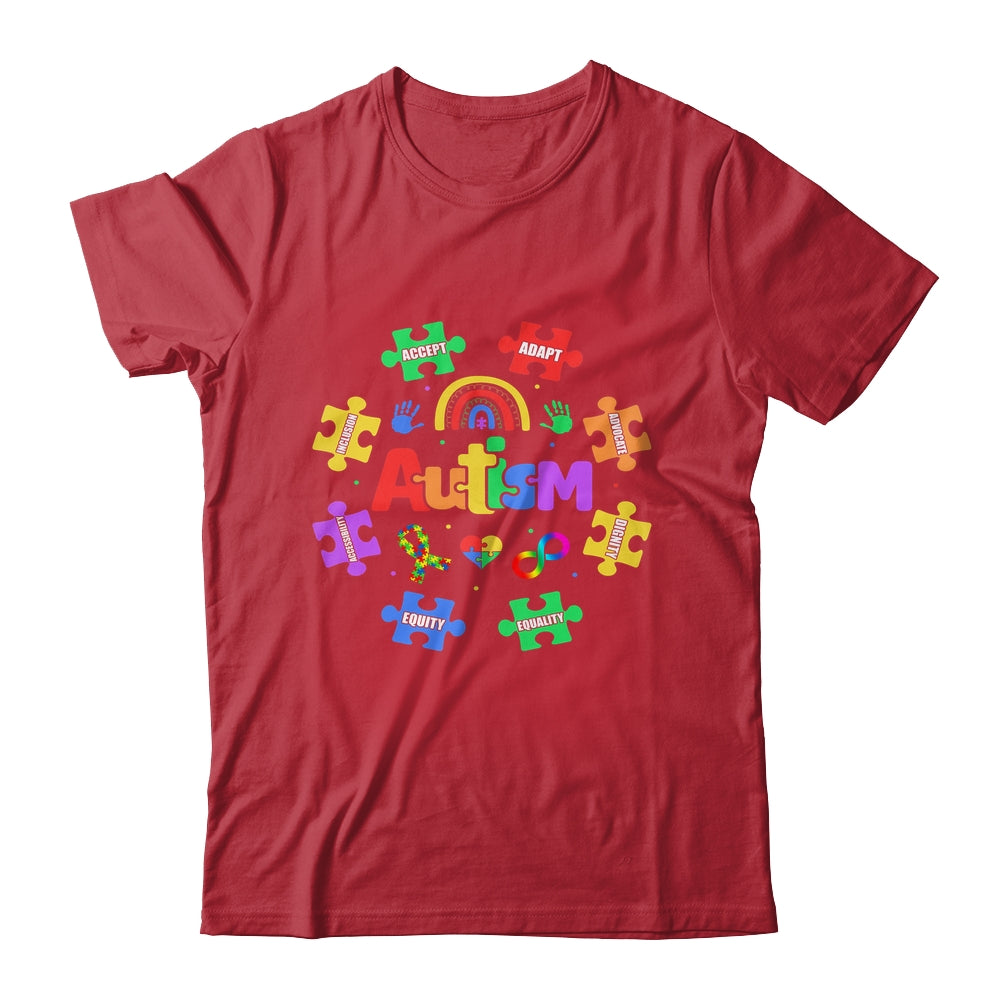 Puzzle Rainbow Autism Awareness Special Education Teacher Shirt & Hoodie | siriusteestore
