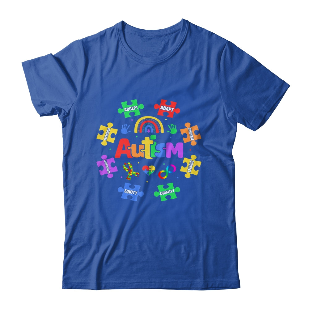Puzzle Rainbow Autism Awareness Special Education Teacher Shirt & Hoodie | siriusteestore
