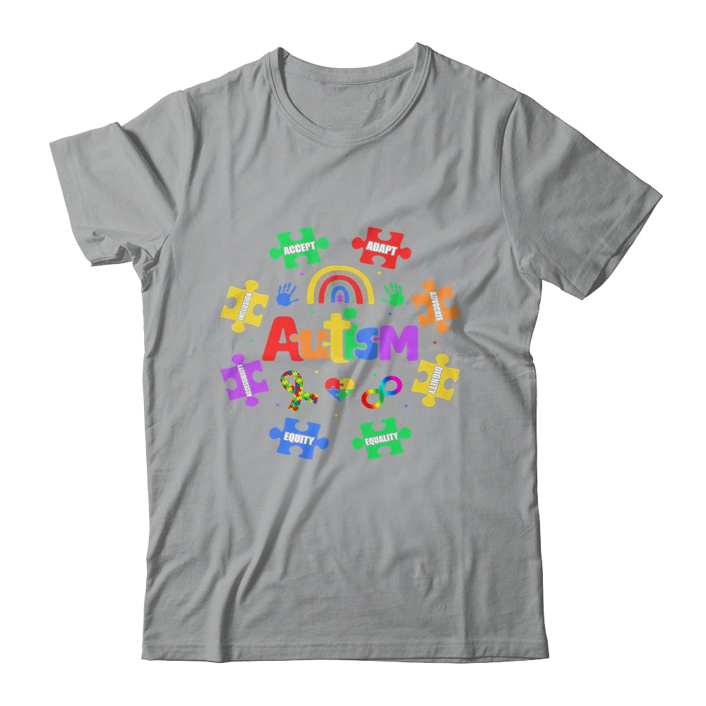 Puzzle Rainbow Autism Awareness Special Education Teacher Shirt & Hoodie | siriusteestore