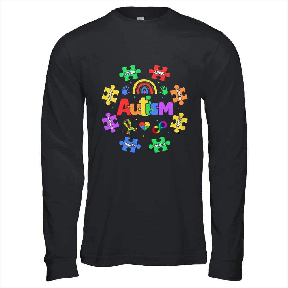 Puzzle Rainbow Autism Awareness Special Education Teacher Shirt & Hoodie | siriusteestore