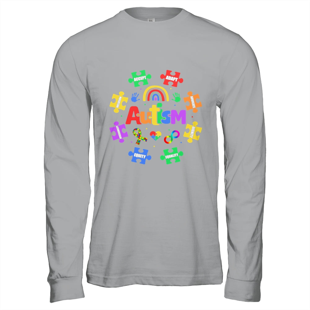 Puzzle Rainbow Autism Awareness Special Education Teacher Shirt & Hoodie | siriusteestore
