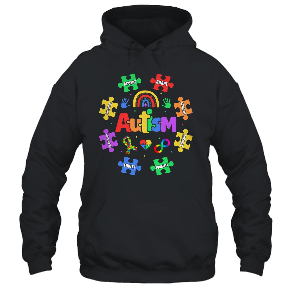 Puzzle Rainbow Autism Awareness Special Education Teacher Shirt & Hoodie | siriusteestore