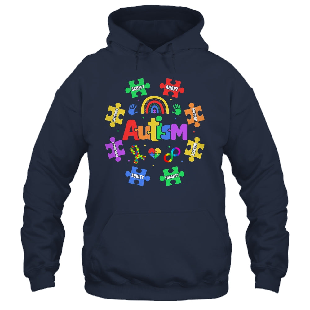 Puzzle Rainbow Autism Awareness Special Education Teacher Shirt & Hoodie | siriusteestore
