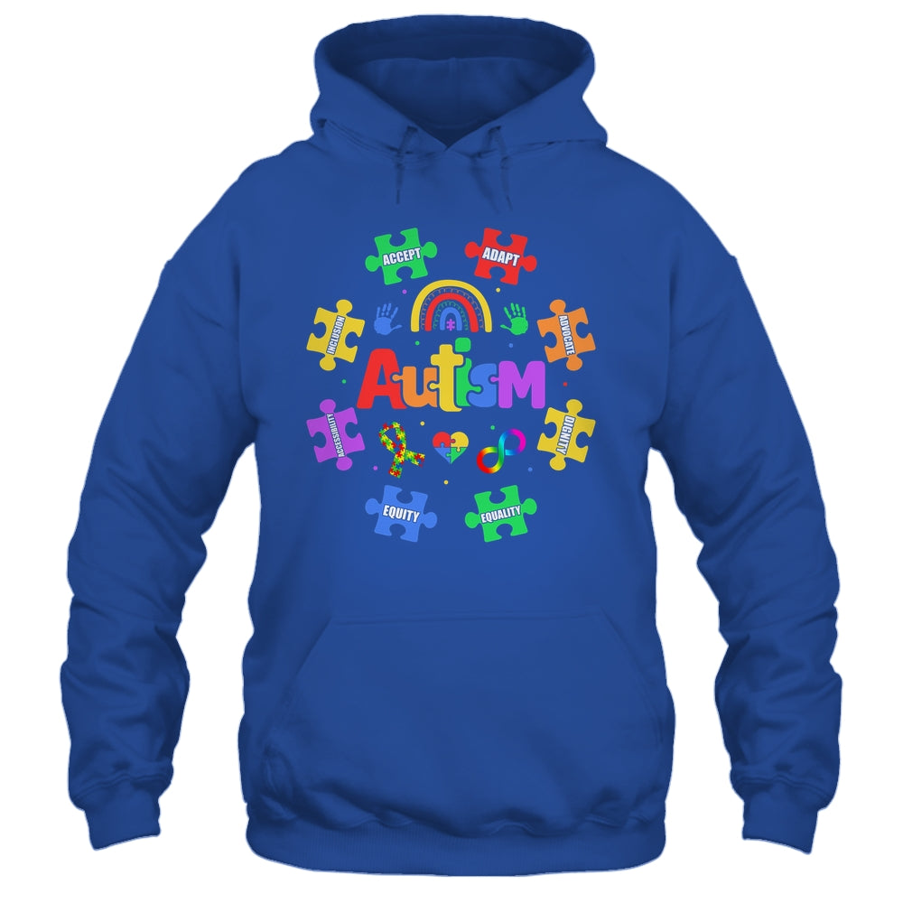 Puzzle Rainbow Autism Awareness Special Education Teacher Shirt & Hoodie | siriusteestore