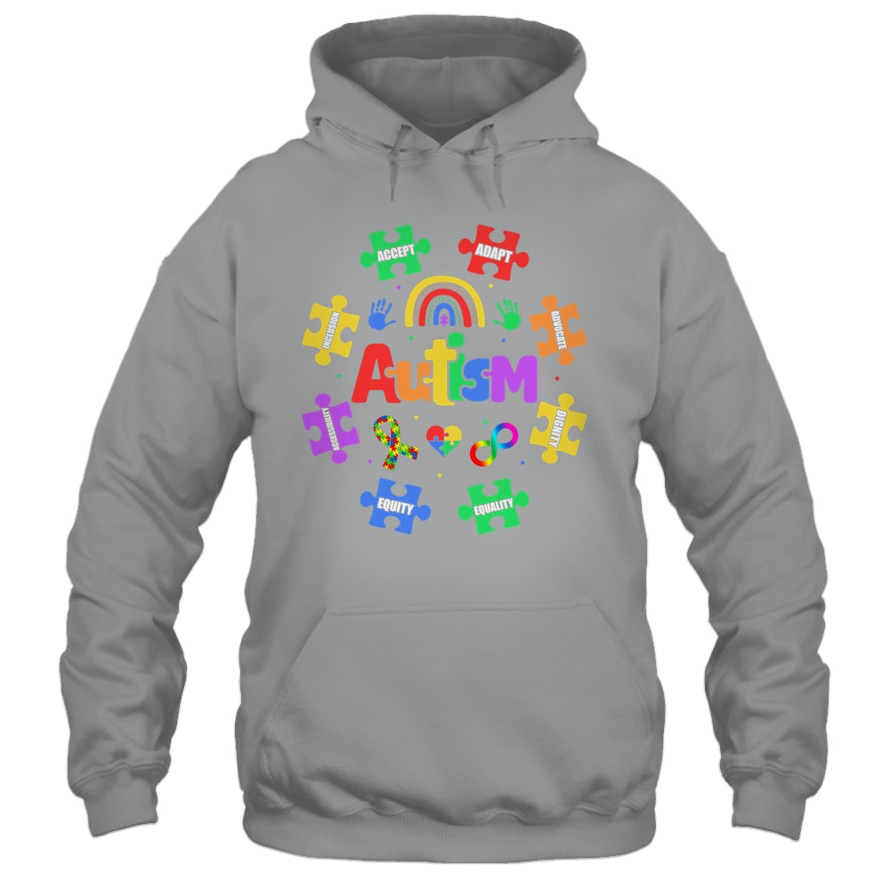 Puzzle Rainbow Autism Awareness Special Education Teacher Shirt & Hoodie | siriusteestore