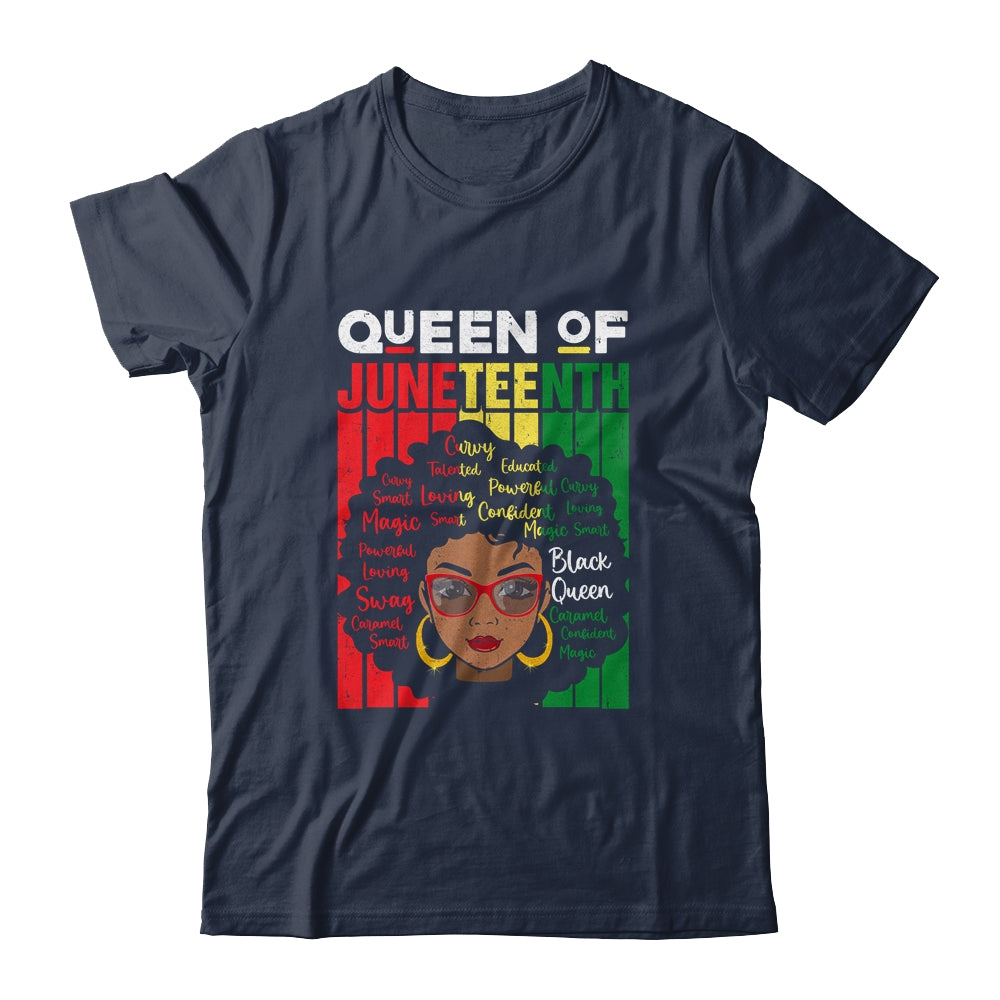 Queen Of Juneteenth Black Girl Magic Melanin Women Girls Shirt & Tank Top | Siriustee.com