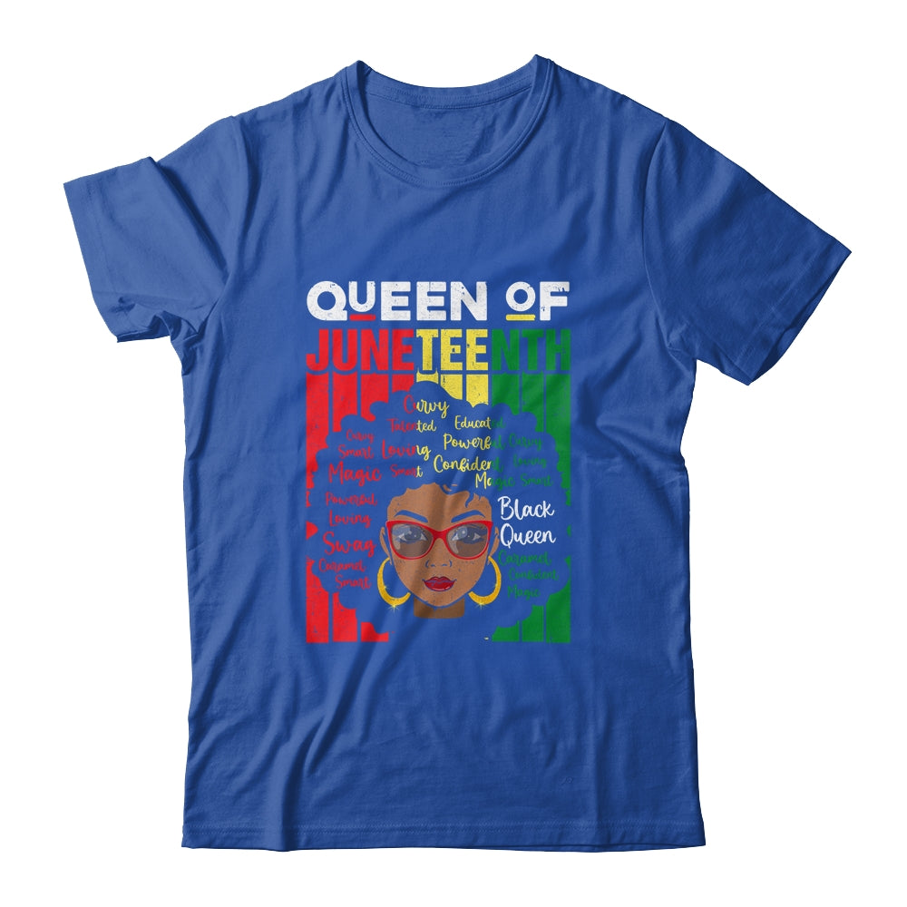 Queen Of Juneteenth Black Girl Magic Melanin Women Girls Shirt & Tank Top | Siriustee.com