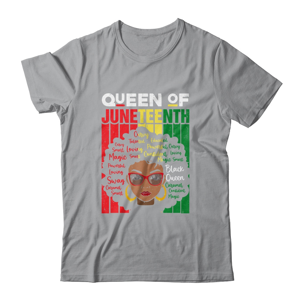 Queen Of Juneteenth Black Girl Magic Melanin Women Girls Shirt & Tank Top | Siriustee.com