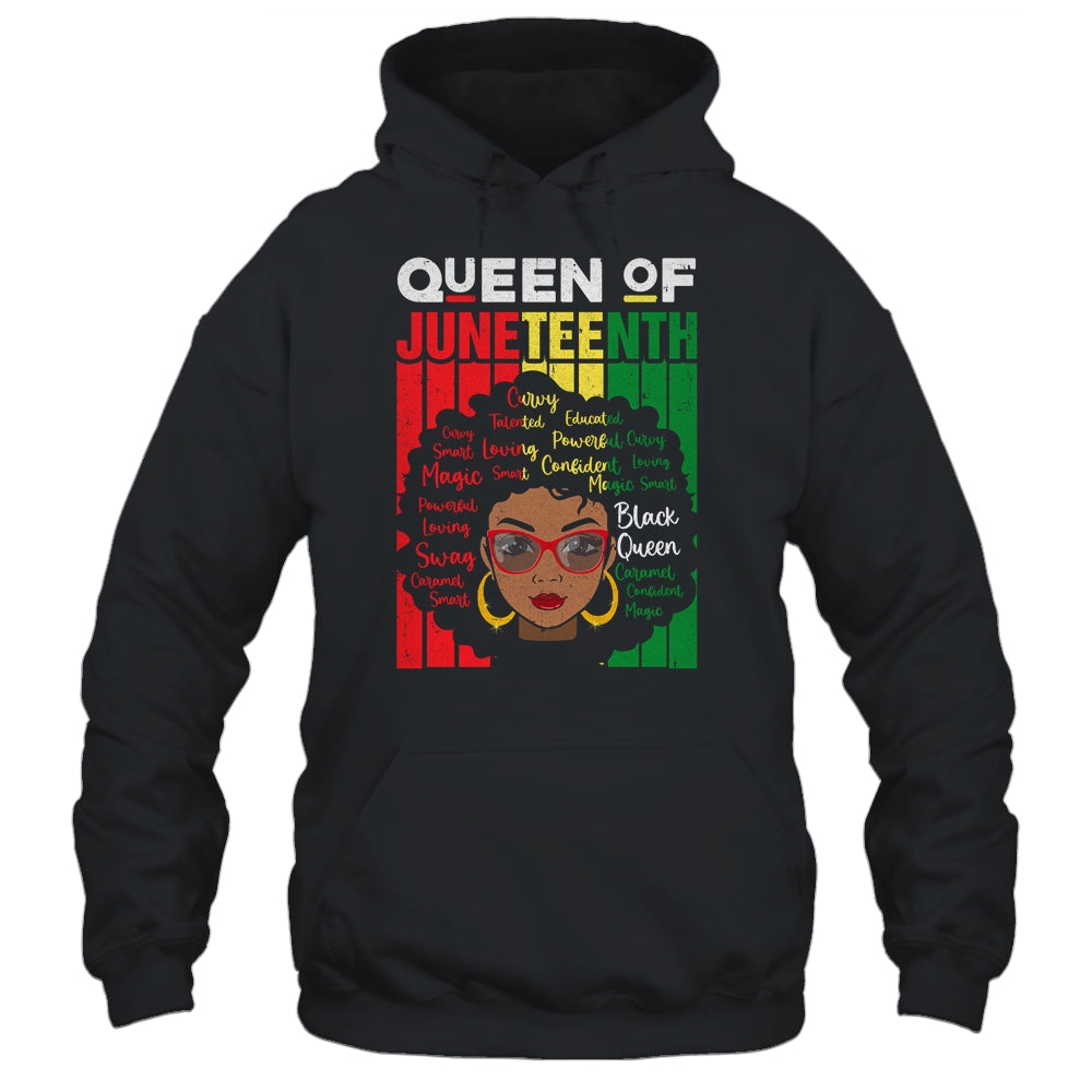 Queen Of Juneteenth Black Girl Magic Melanin Women Girls Shirt & Tank Top | Siriustee.com