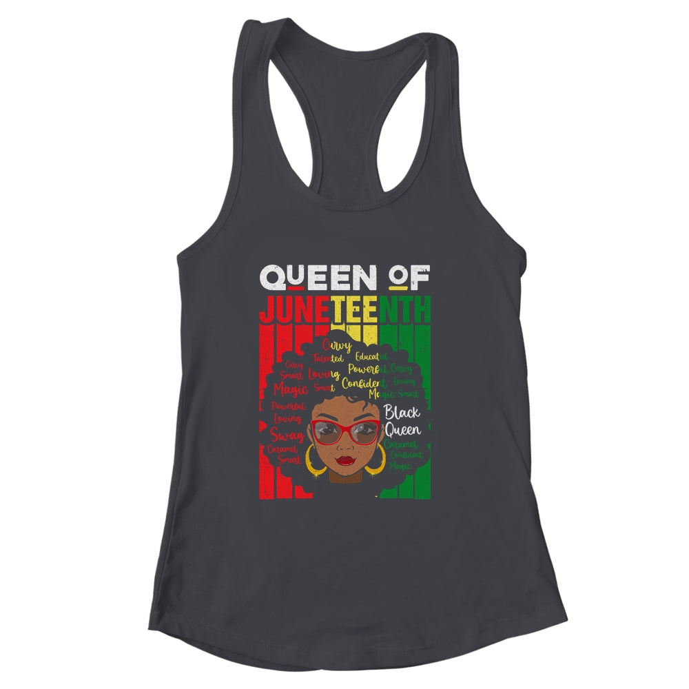 Queen Of Juneteenth Black Girl Magic Melanin Women Girls Shirt & Tank Top | Siriustee.com