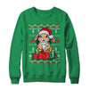 Rabbit Bunny Xmas Lights Santa Hat Bunny Ugly Christmas Shirt & Sweatshirt | siriusteestore