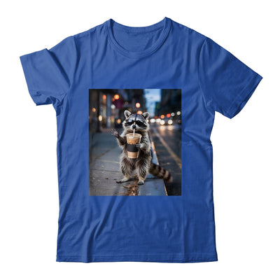 Raccoon Drinking Iced Coffee Funny Meme For Men Women Shirt & Tank Top | siriusteestore