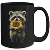 Raccoon Holding Sunflower Cute Flower Mothers Day Women Girl Mug | siriusteestore