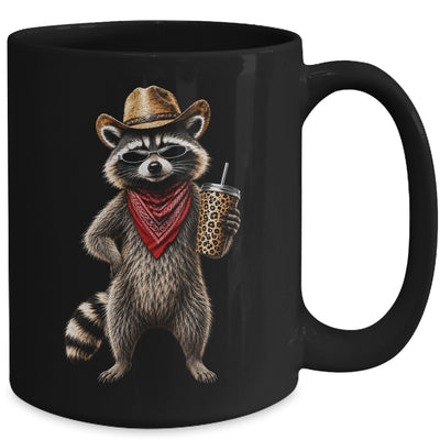 Raccoon Leopard Coffee Western Cowgirl Cowboy Funny Animal Mug | siriusteestore