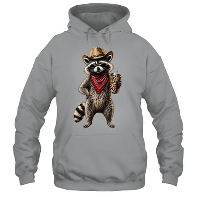 Raccoon Leopard Coffee Western Cowgirl Cowboy Funny Animal Shirt & Tank Top | siriusteestore