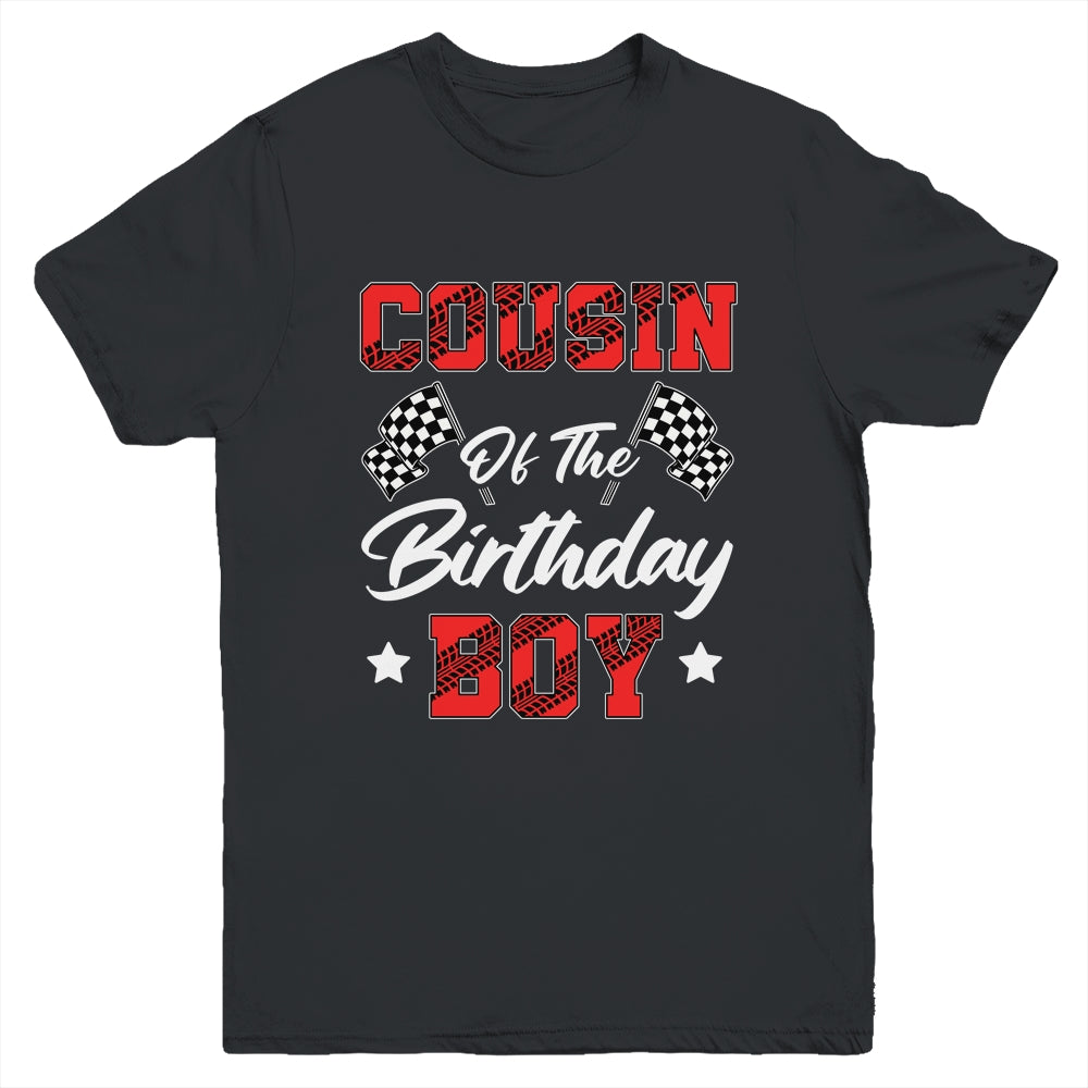 Race Car Cousin Of The Birthday Boy Racing Family Pit Crew Youth Shirt | siriusteestore