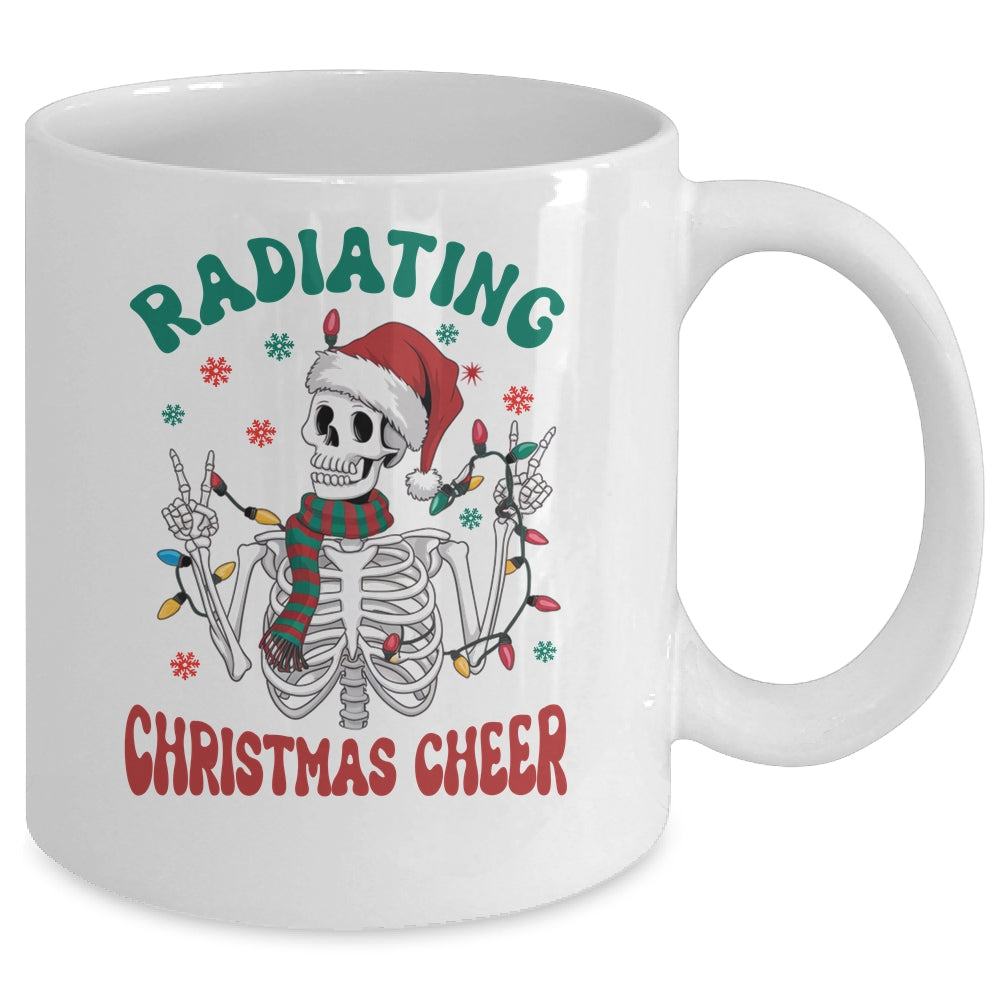 Radiology Christmas Santa Skeleton Xray Technician Rad Tech Mug | siriusteestore