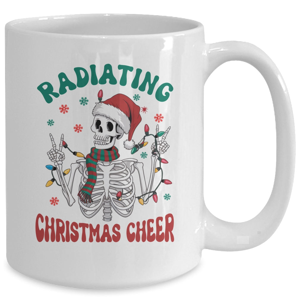 Radiology Christmas Santa Skeleton Xray Technician Rad Tech Mug | siriusteestore