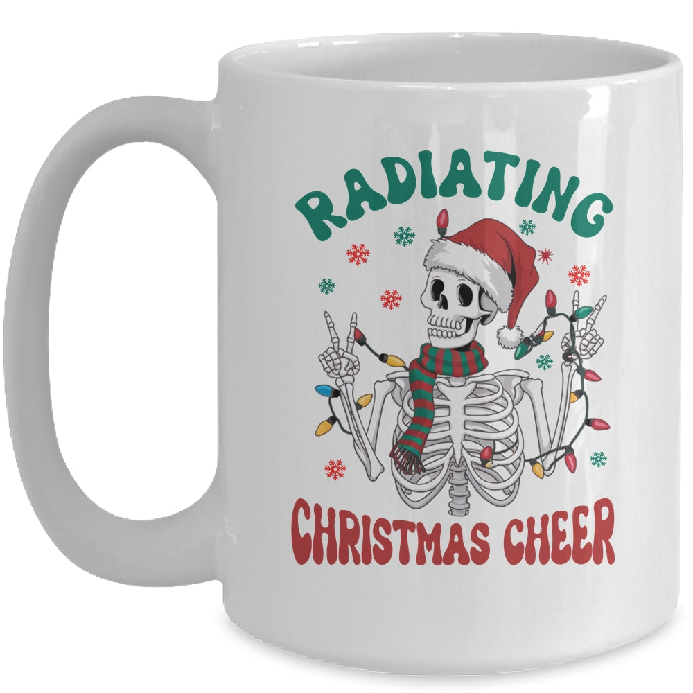 Radiology Christmas Santa Skeleton Xray Technician Rad Tech Mug | siriusteestore