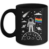 Rainbow Flag Space LGBTQ Gay Pride Astronaut Moon Men Women Mug | siriusteestore